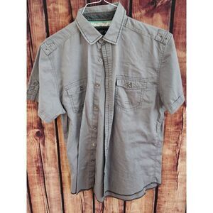 Men's Large Grey Button Down Shirt from Drill Clothing Co.